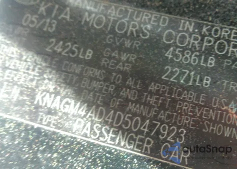 2013 Kia Optima Hybrid Ex z USA, uszkodzony, nr VIN KNAGM4AD4D5047923